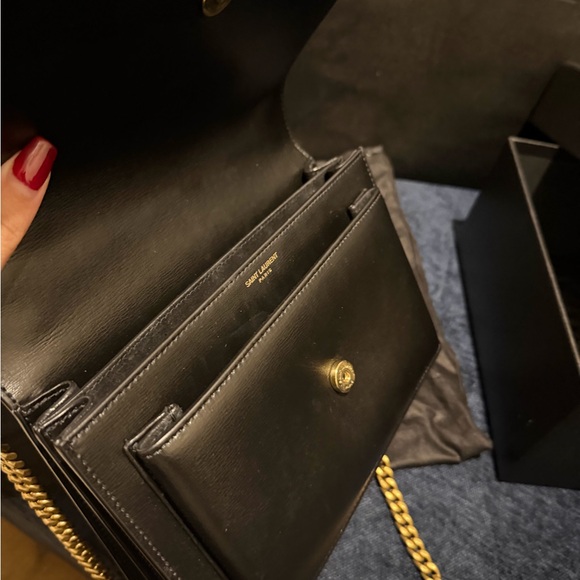 Saint Laurent Black and Gold Crossbody Bag - Picture 9 of 16